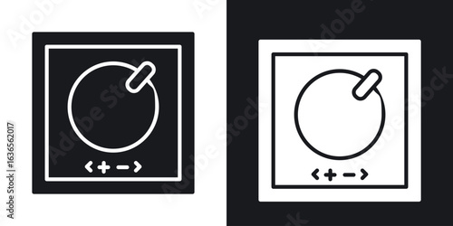 Dimmer icon in black and white glyph versions