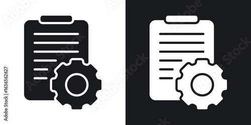 Compile icon in black and white glyph versions