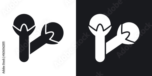 Cloves icon in black and white glyph versions