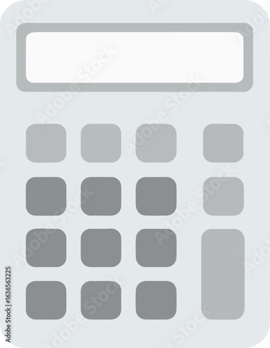 Simple gray calculator vector for math and accounting