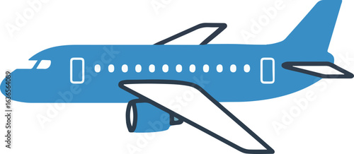 Airplane icon for air travel and transport