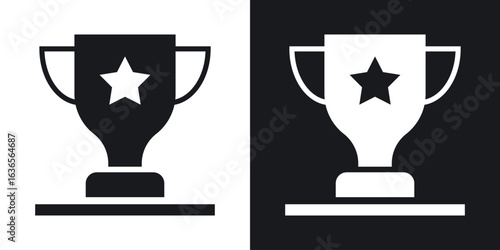 Achievement icon in black and white glyph versions