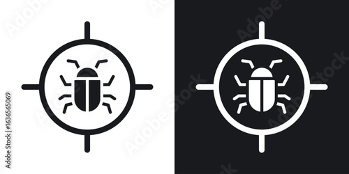 Debug icon in black and white glyph versions