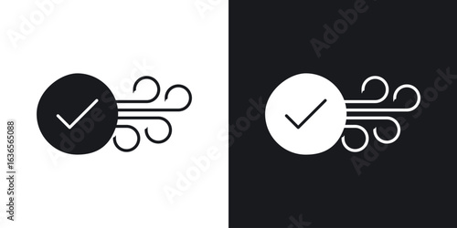 Clean Air icon in black and white glyph versions