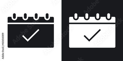 Appointment icon in black and white glyph versions