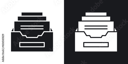 Archive icon in black and white glyph versions