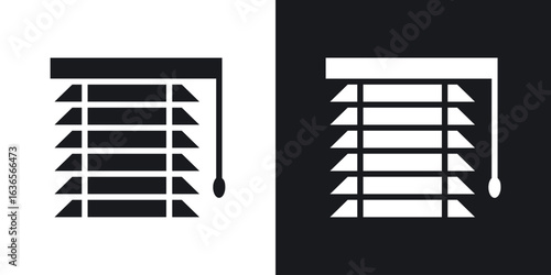 Blinds icon in black and white glyph versions