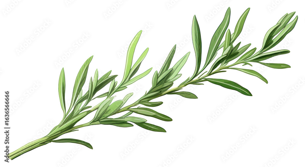 Fototapeta premium PNG Tarragon herb herbs plant leaf.