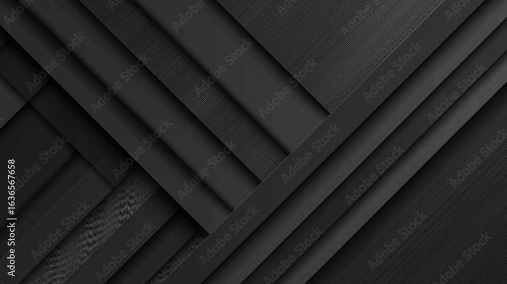 Obraz premium Sleek Black Geometric Pattern for Modern Design and Tech - Inspired Projects