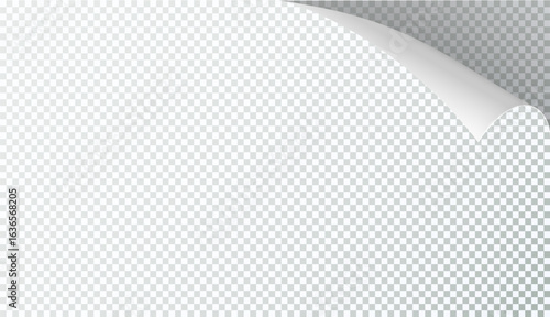 Curly Page Corner realistic illustration. Curled corners set. Paper page curl corner, flip turn fold sheet. Sticker. Vector