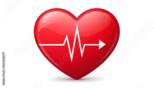 Red heart with heartbeat graphic (2)