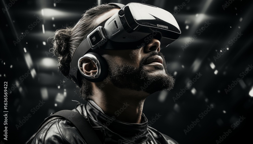 Futuristic VR virtual reality technology helmet, 3D viewing headset. Futuristic VR virtual reality technology helmet, 3D viewing headset.