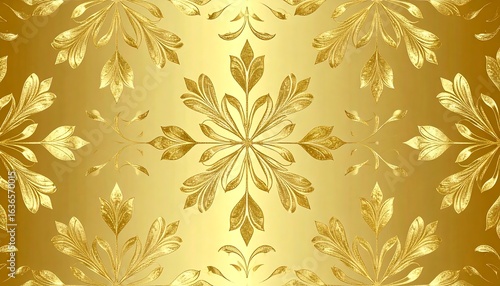 Wallpaper Mural Gold leaf floral pattern Torontodigital.ca