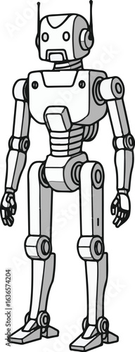 robotic hand holding a key Mechanical Robot Lower Body Vector