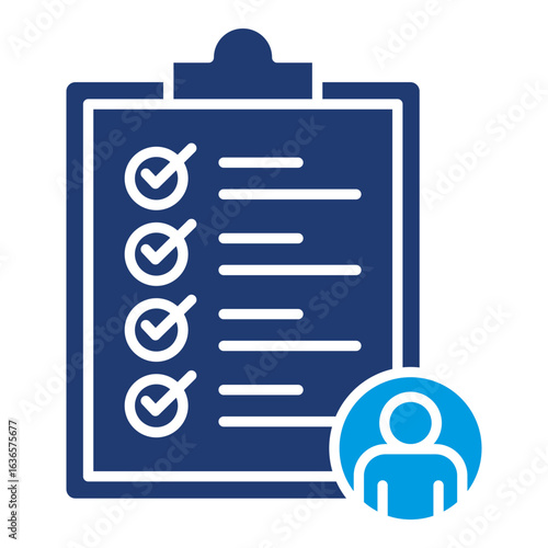 List Icon Vector Illustration Blue Version