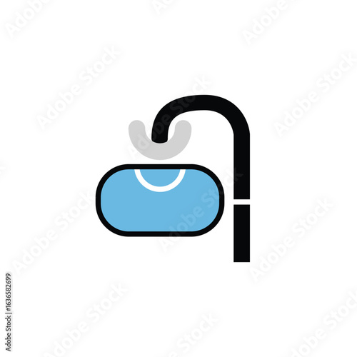 Swimming Goggles, Pool goggles icon vector Flat Graphic Design Goggles - Free sports icons. Scuba Goggles Icon Line Art