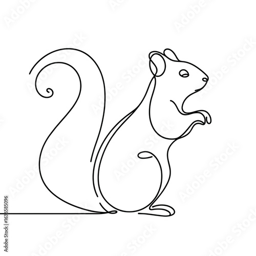 Squirrel sitting against a transparent background
