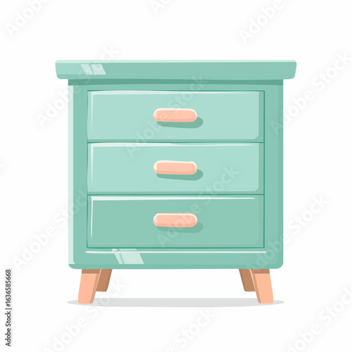 Wickelkommode in Pastellmint