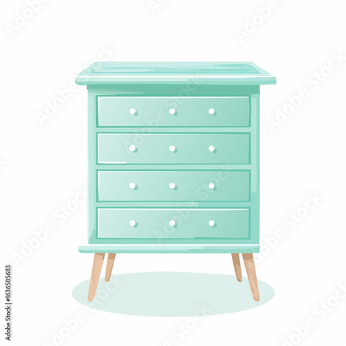 Wickelkommode in Pastellmint