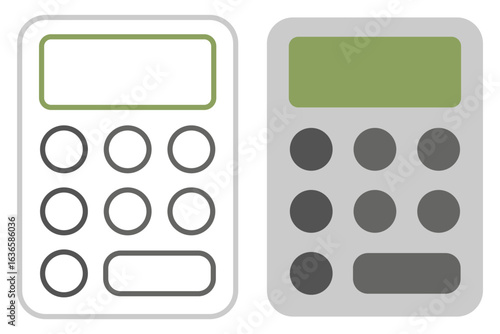 Set of calculator icons Vector. calculator icon. Calculator icons set line and glyph vector icon. vector illustration-simple illustration of calculator, perfect for calculator logos and icons eps 10