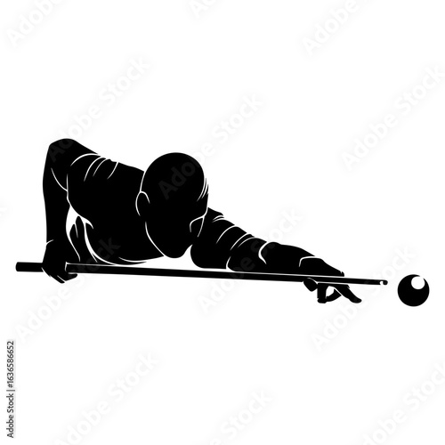 Billiards player vector ilustration