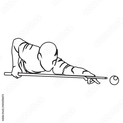 Billiards player vector ilustration