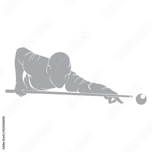 Billiards player vector ilustration