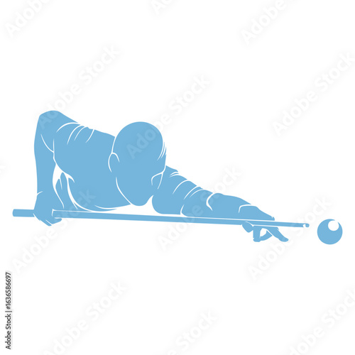 Billiards player vector ilustration