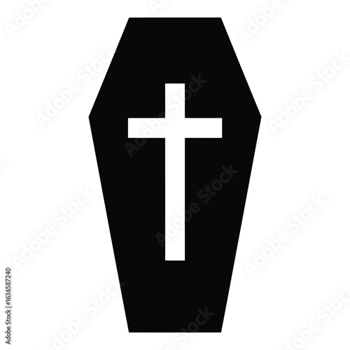Coffin with Cross Icon