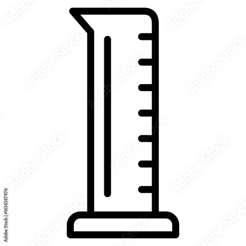Graduated Cylinder  Icon Element For Design