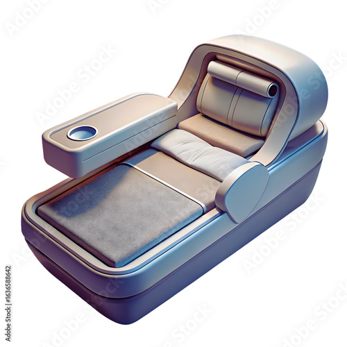Futuristic Smart Recliner Lounger with Cup Holder and Cushioned Design for Home Relaxation Comfort