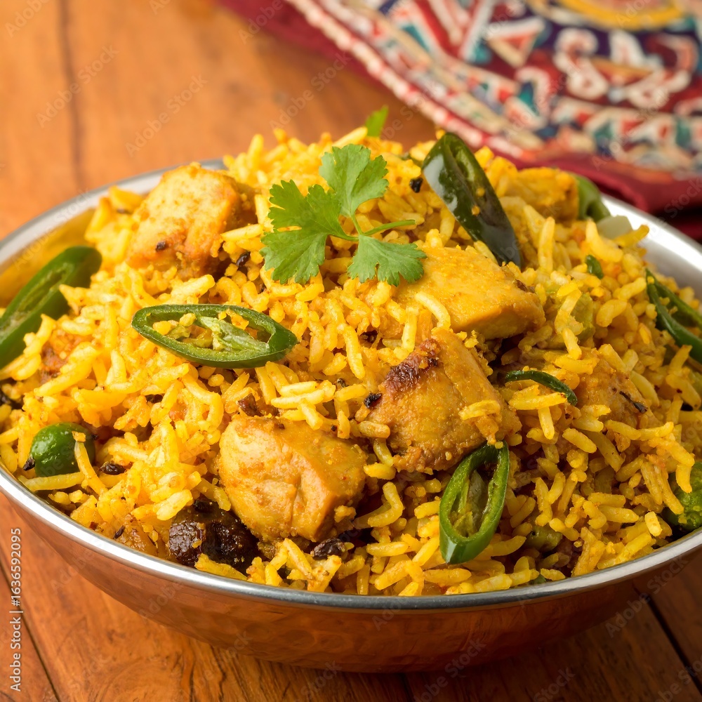Aromatic rice dish with chicken Aromatic rice dish with chicken