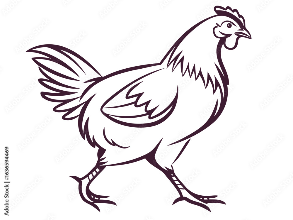 Fototapeta premium rooster isolated on white background