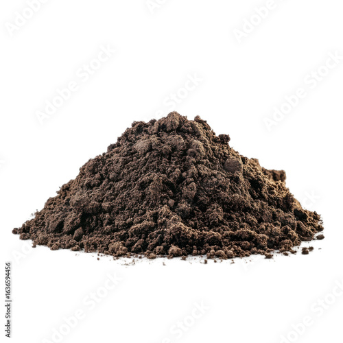 Soil dirt pile on transparent background, png