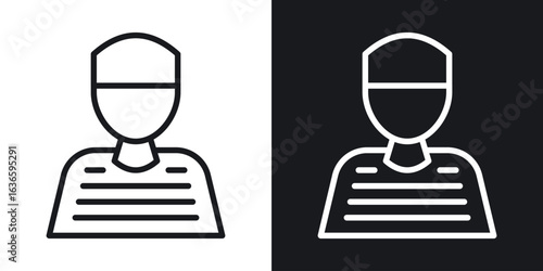 Prisoner icon vector pictogram. UI. EPS10. - Vector