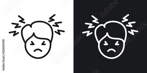 Headache icon icon vector pictogram. UI. EPS10. - Vector