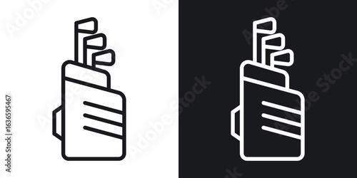 Golf bag icon vector pictogram. UI. EPS10. - Vector