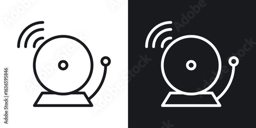 Bell school icon vector pictogram. UI. EPS10. - Vector