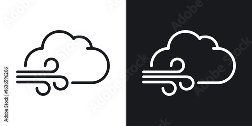 Wind clouds icon vector pictogram. UI. EPS10. - Vector