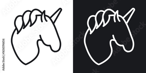 Unicorn icon vector pictogram. UI. EPS10. - Vector