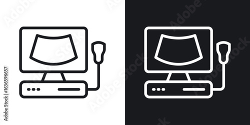 Ultrasonography icon vector pictogram. UI. EPS10. - Vector