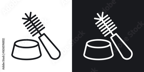 Toilet brush icon vector pictogram. UI. EPS10. - Vector