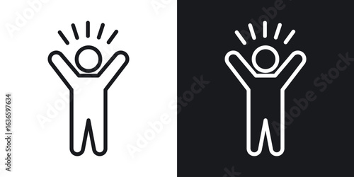 Self confidence icon vector pictogram. UI. EPS10. - Vector