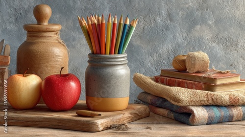 Back to school in chalk banner