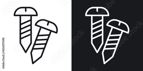 Screws icon vector pictogram. UI. EPS10. - Vector