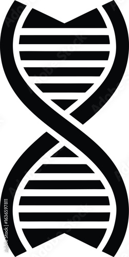 Minimalist icon a D N A double helix molecule genetics
