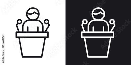 Politician speaker icon vector pictogram. UI. EPS10. - Vector