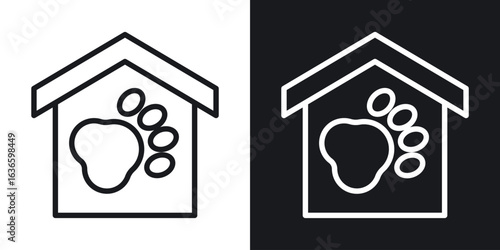 Pet shelter icon vector pictogram. UI. EPS10. - Vector