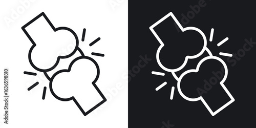 Osteoporosis icon vector pictogram. UI. EPS10. - Vector