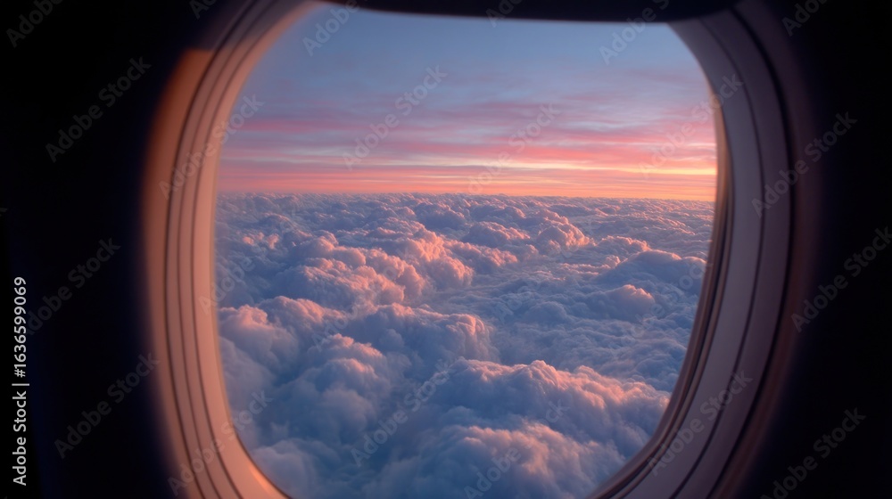 Obraz premium Amazing sky view from airplane window